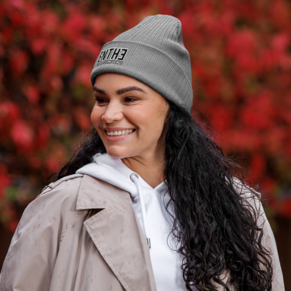 "WE'RE ALL DIVINE BEINGS" ENTH∃ Organic ribbed beanie - Image 2